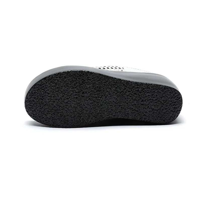 GKTINOO genuine leather Summer women slippers Open Toe flip flops sandals Women Wedges Slippers black white slides sandals