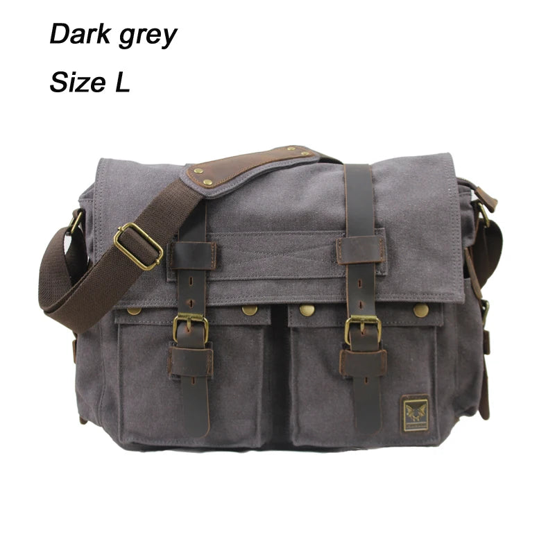 Je suis légende Will Smith toile + cuir véritable hommes sac de messager toile sac à bandoulière hommes sac à bandoulière fronde sac casual sacoche