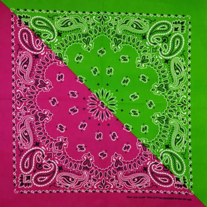Nouvelle mode Hip Hop 100% coton Bandana carré écharpe 55 cm * 55 cm noir rouge Paisley bandeau imprimé pour femmes/hommes/garçons/filles