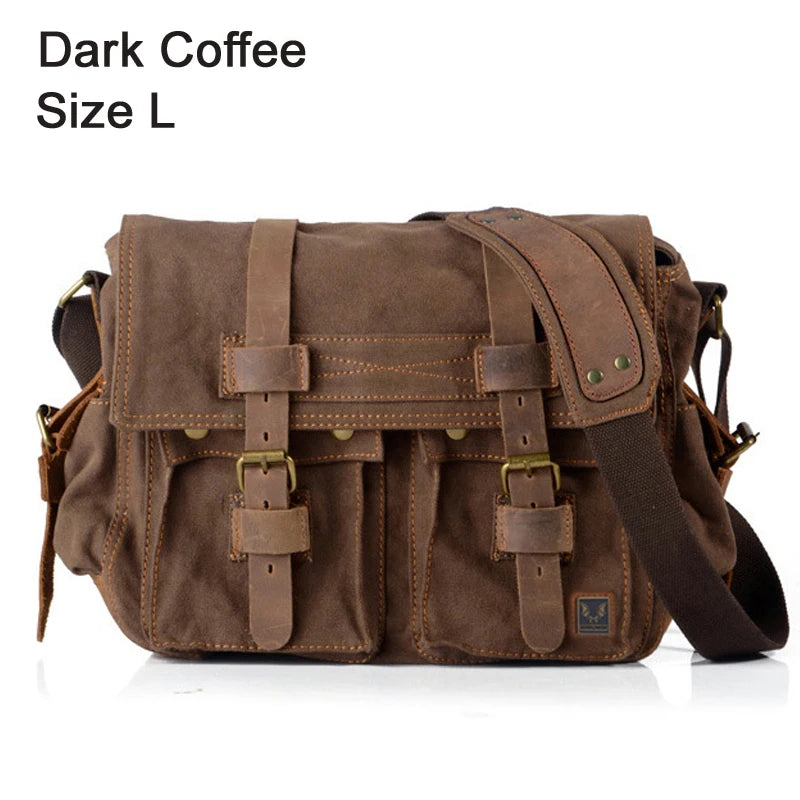 Je suis légende Will Smith toile + cuir véritable hommes sac de messager toile sac à bandoulière hommes sac à bandoulière fronde sac casual sacoche