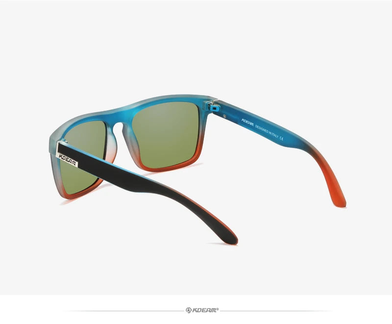 KDEAM-Lunettes de soleil polarisées pour hommes, lunettes de soleil miroir tout adaptées, design classique, boîte de marque CE, mode