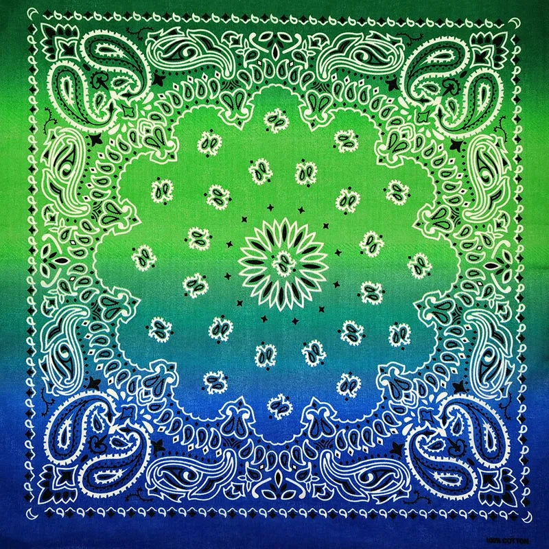 Nouvelle mode Hip Hop 100% coton Bandana carré écharpe 55 cm * 55 cm noir rouge Paisley bandeau imprimé pour femmes/hommes/garçons/filles