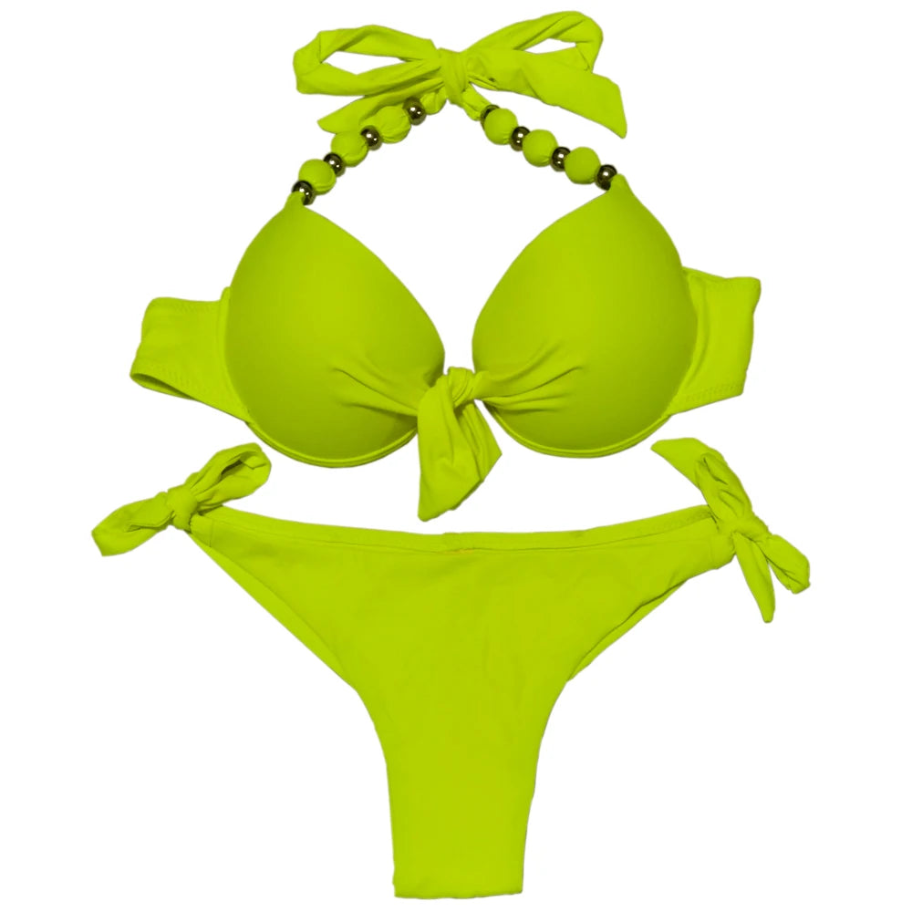 EONAR Push Up Bikini femmes pansement maillots de bain brésilien coupe bas Bikini ensemble maillots de bain maillot de bain femme maillots de bain