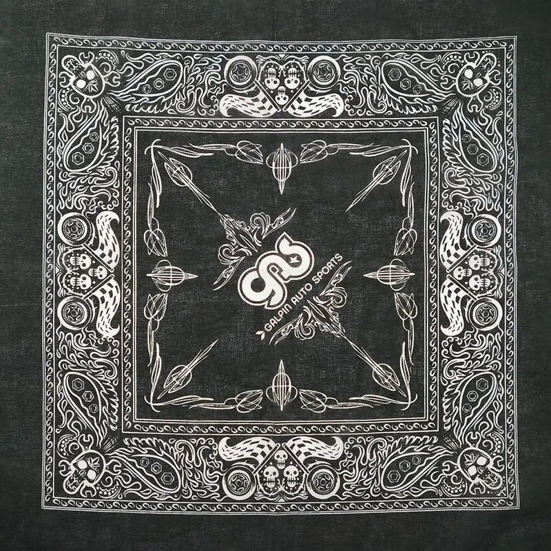 Nouveau Design de mode Hip Hop 100% coton crâne Bandana carré écharpe noir Paisley vélo bandeau pour femmes/hommes/garçons/filles