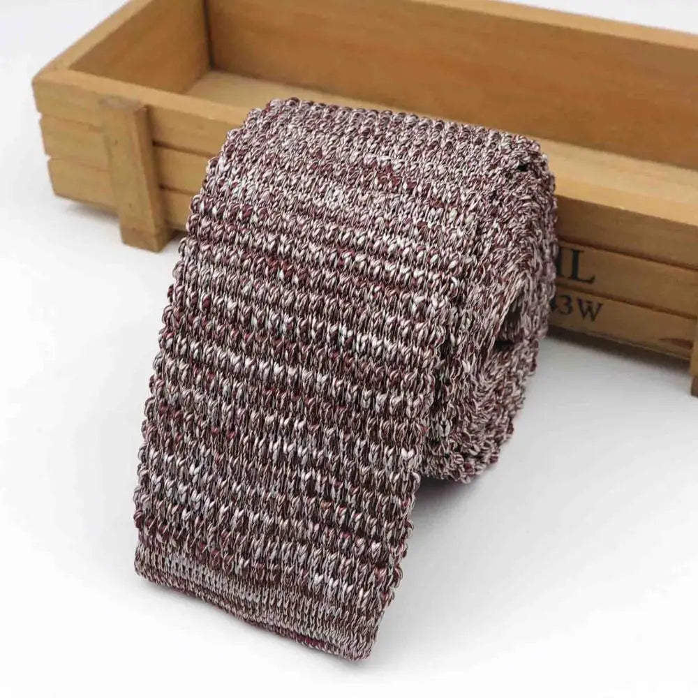 Mode hommes cravate colorée tricot cravates tricotées cravate couleur unie étroit mince maigre tissé plaine Cravate cravates étroites