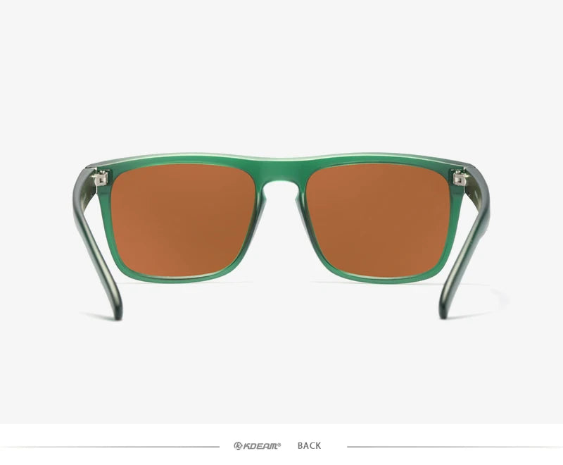 KDEAM-Lunettes de soleil polarisées pour hommes, lunettes de soleil miroir tout adaptées, design classique, boîte de marque CE, mode