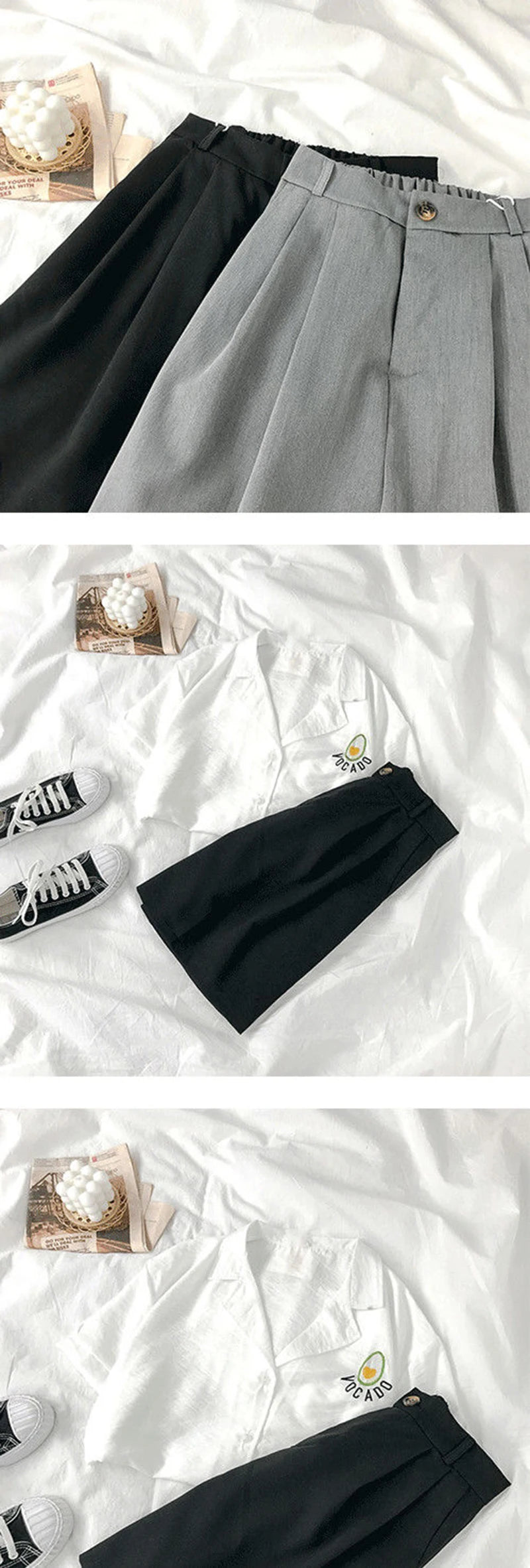 Casual High Waist Wide Leg Suit Shorts Women Korean Fashion Loose Solid Shorts Summer Office Ladies Black Thin Shorts