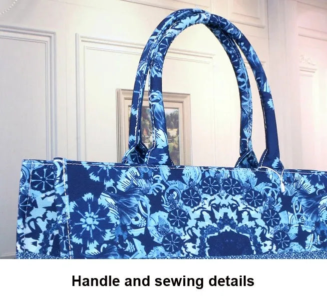 Spring And Summer Personalized Fashion Printing Large Capacity Canvas Bag Name Custom Book tote Women Commuter Travel Bag