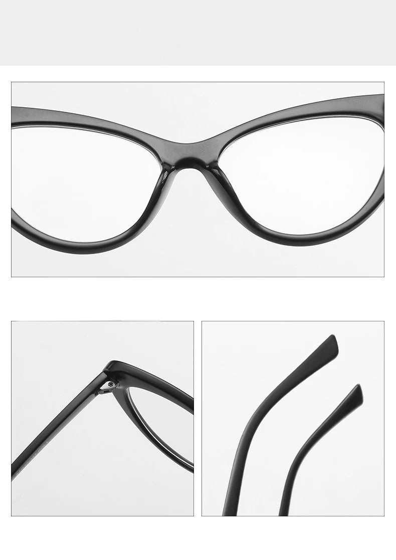 R54548 Eyes Flat Eyeglasses for Women Anti Blue Light Retro Transparent Fashion Glasses Optical Frame