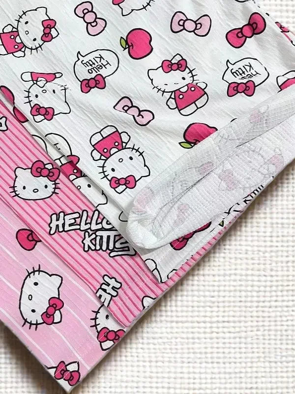 Spring Autumn Anime Hello Kitty Y2k Kawaii Pajamas Women Loose Cartoon Casual Home Pants Fashion Trousers Girl Pajama Pants Gift