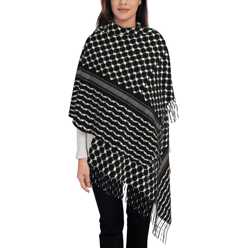 Palestines Flag Tassel Scarf Women Soft Palestinians Patriotic Shawl Wrap Ladies Winter Fall Scarves