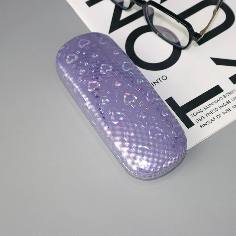 Portable Glasses Case Printed Storage Box Travel Glasses Storage Case Men Women Eyewear Protector Creative Travel Portable Girls