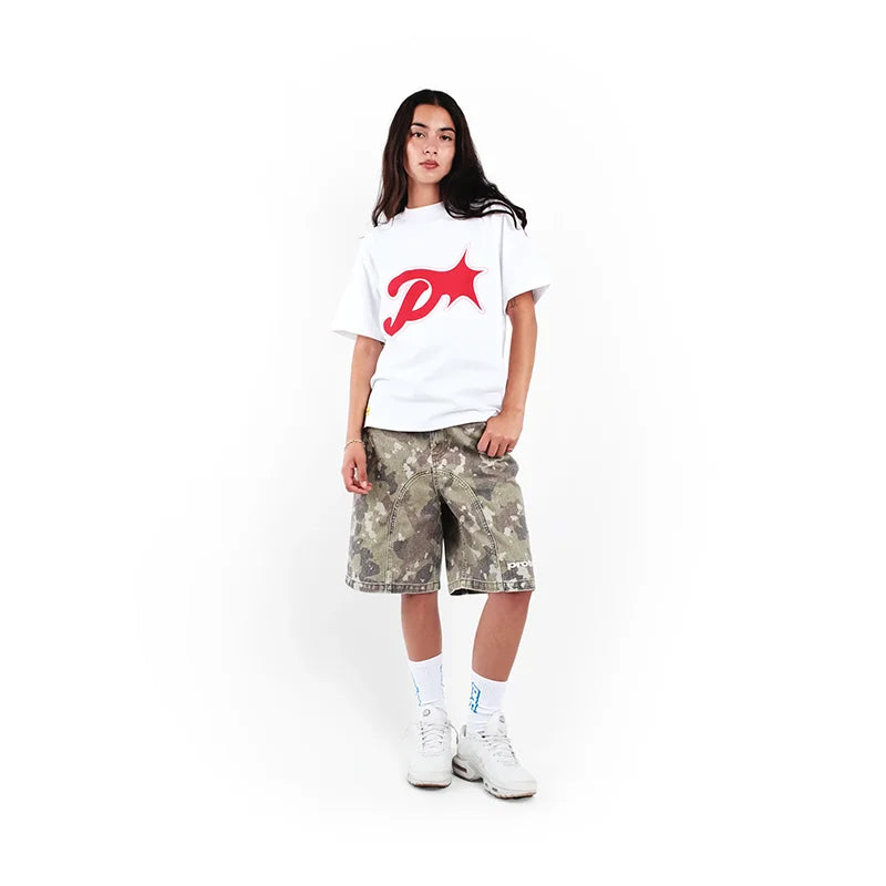 Y2K Washed Distressed Jeans Fashion Geometric Embroidery Camouflage Pattern Denim Shorts Men Women High Quality Trend Streetwear