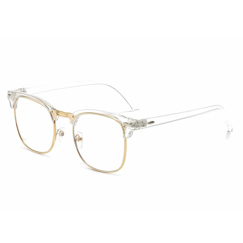Anti Radiation Blue Light Eyeglasses Replaceable Lens Computer Glasses High Qulity Half Metal Glass oculos de grau feminino