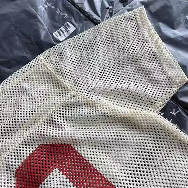 Loose Casual Men Women Mesh Breathable T Shirt Street Clothing Saint Digital Printed Short Sleeve Black Almond Blue T-Shirt