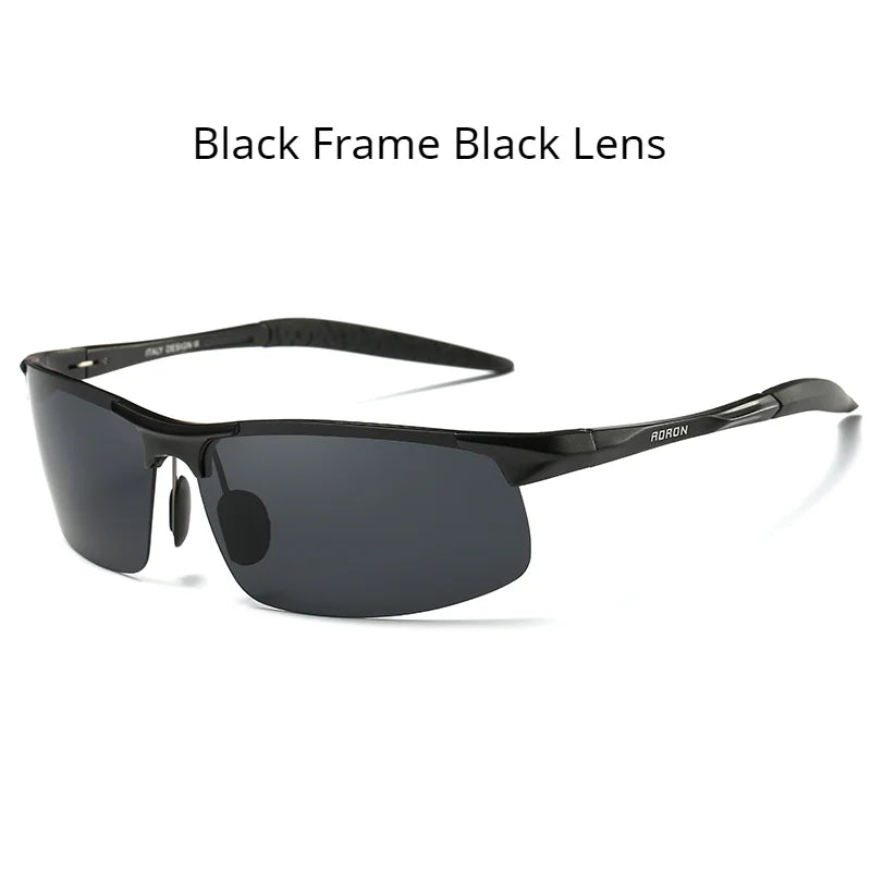 AORON – lunettes de soleil polarisées pour hommes, monture en aluminium et magnésium, lunettes de Sport rétro pour conducteur, lunettes de soleil UV400 Anti-éblouissement