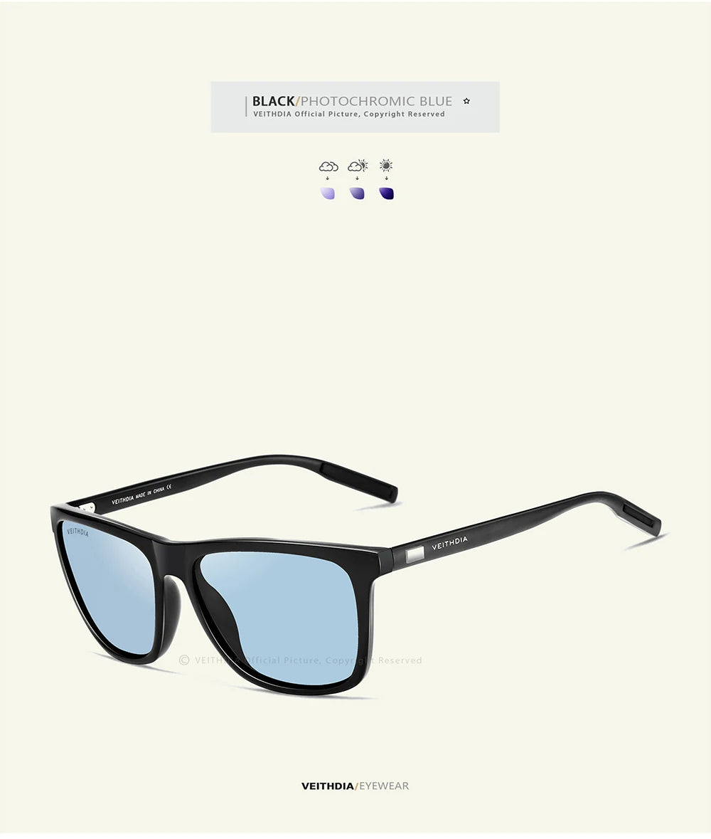 VEITHDIA marque lunettes de soleil unisexe rétro aluminium + TR90 lunettes de soleil polarisées lentille Vintage lunettes de soleil pour hommes/femmes 6108