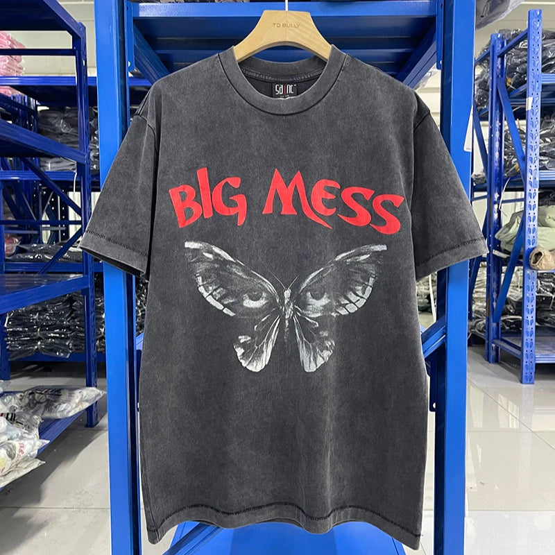 Saint High Quality Casual Loose Smiling Print Men T Shirt