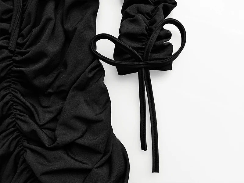 Articat – robe à bandes pour femmes, Sexy, épaules dénudées, manches longues, Slim, élastique, moulante, robes de soirée, automne hiver, 2022