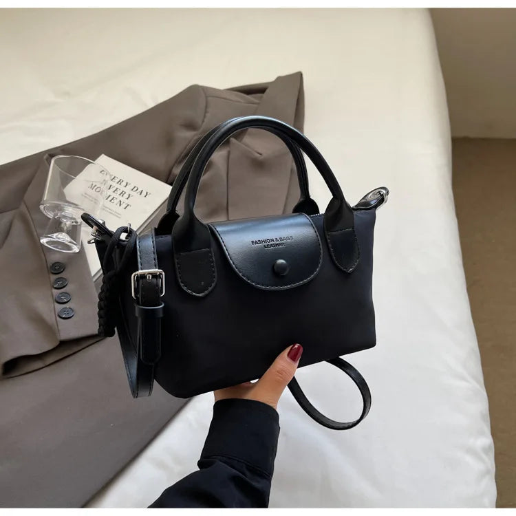 2025 new dragon fruit colored dumpling bag, Oxford cloth dragon splicing handbag, niche cross-border single shoulder crossbody