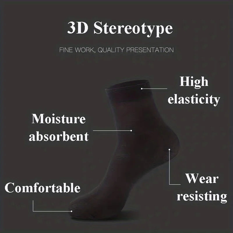 30 Pairs High Quantity Breathable Fiber Men's Socks Summer Comfortable Thin Ice Silk Socks High Elastic Business Casual Socks