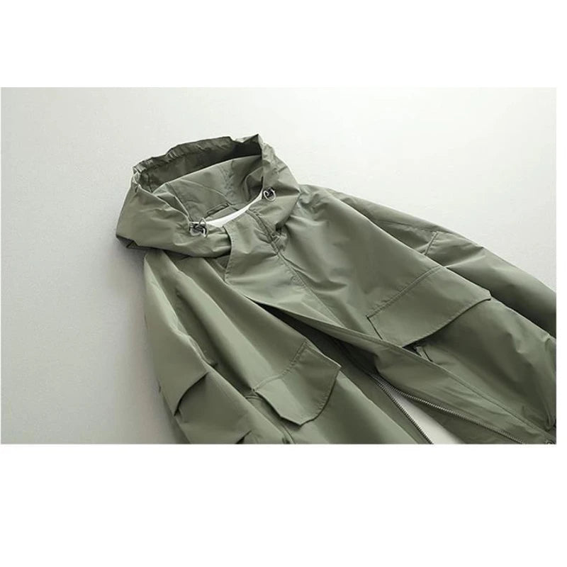2025 Men's Jackets Spring Autumn Vintage Multi-pockets Jacket Outerwear High Street Hip Hop Loose Safari Style Men Overcoats