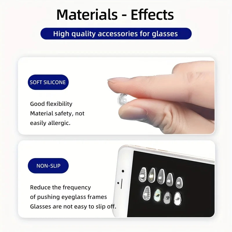 1Set Eyeglass Repair Kit Includes Nose Pads Ear Hooks Cloth Tweezers Screwdriver Screws Disassembly Tool Set for DIY Maintenance