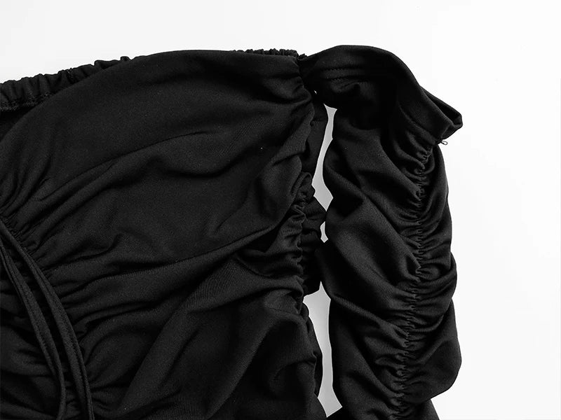 Articat – robe à bandes pour femmes, Sexy, épaules dénudées, manches longues, Slim, élastique, moulante, robes de soirée, automne hiver, 2022