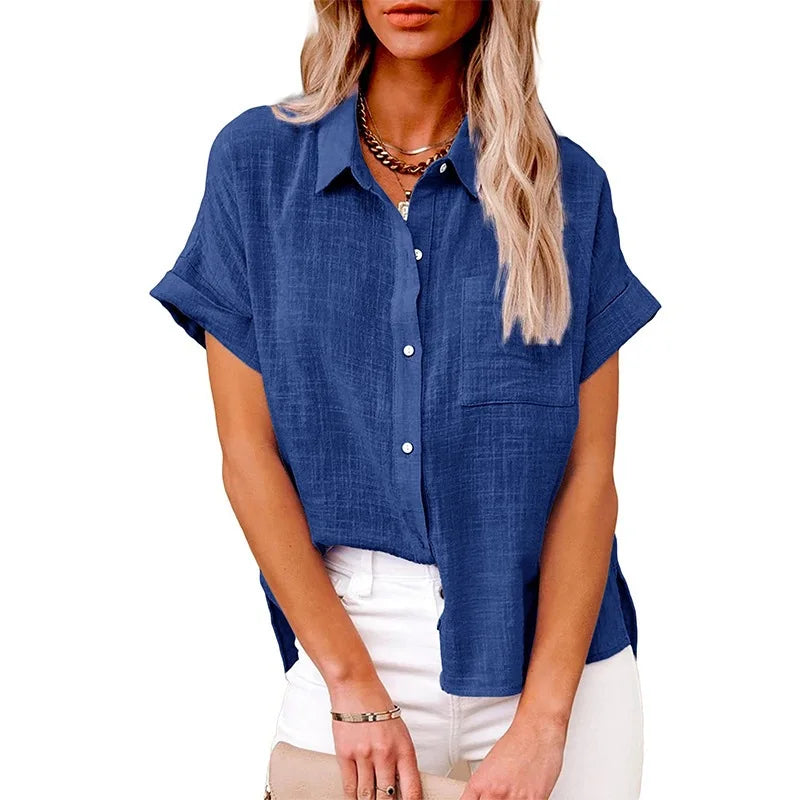 Summer Women Shirts Tops Cotton Linen T-shirt Women Top Camisas Mujer Casual T-Shirt Streetwear Loose Female T-Shirts New Shirt