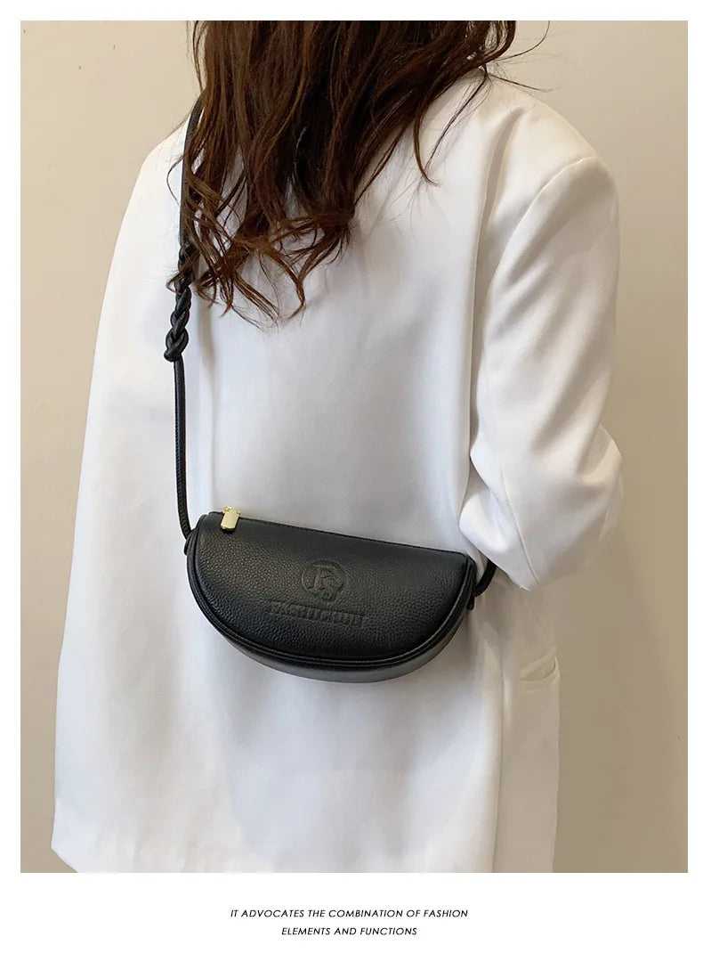 Brand Fashion Mini Bags Trend Designer Handbags Women'S Genuine Leather Casual Lady Shoulder Black Crossbody Bag for Girl