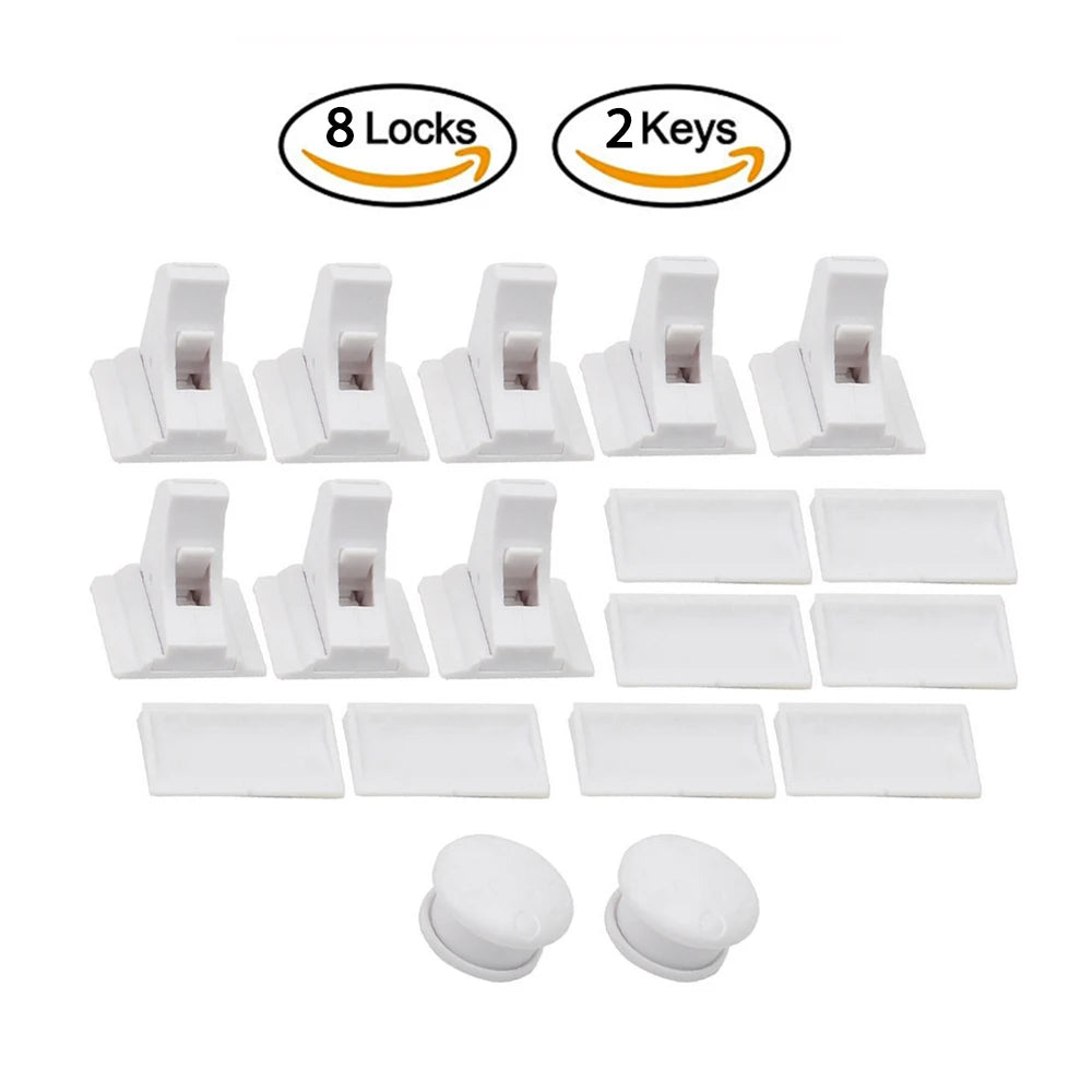 Serrure magnétique pour enfants, Protection pour enfants, serrure de sécurité pour bébé, loquet de tiroir, limiteur de serrure de porte d'armoire, serrures de sécurité pour enfants