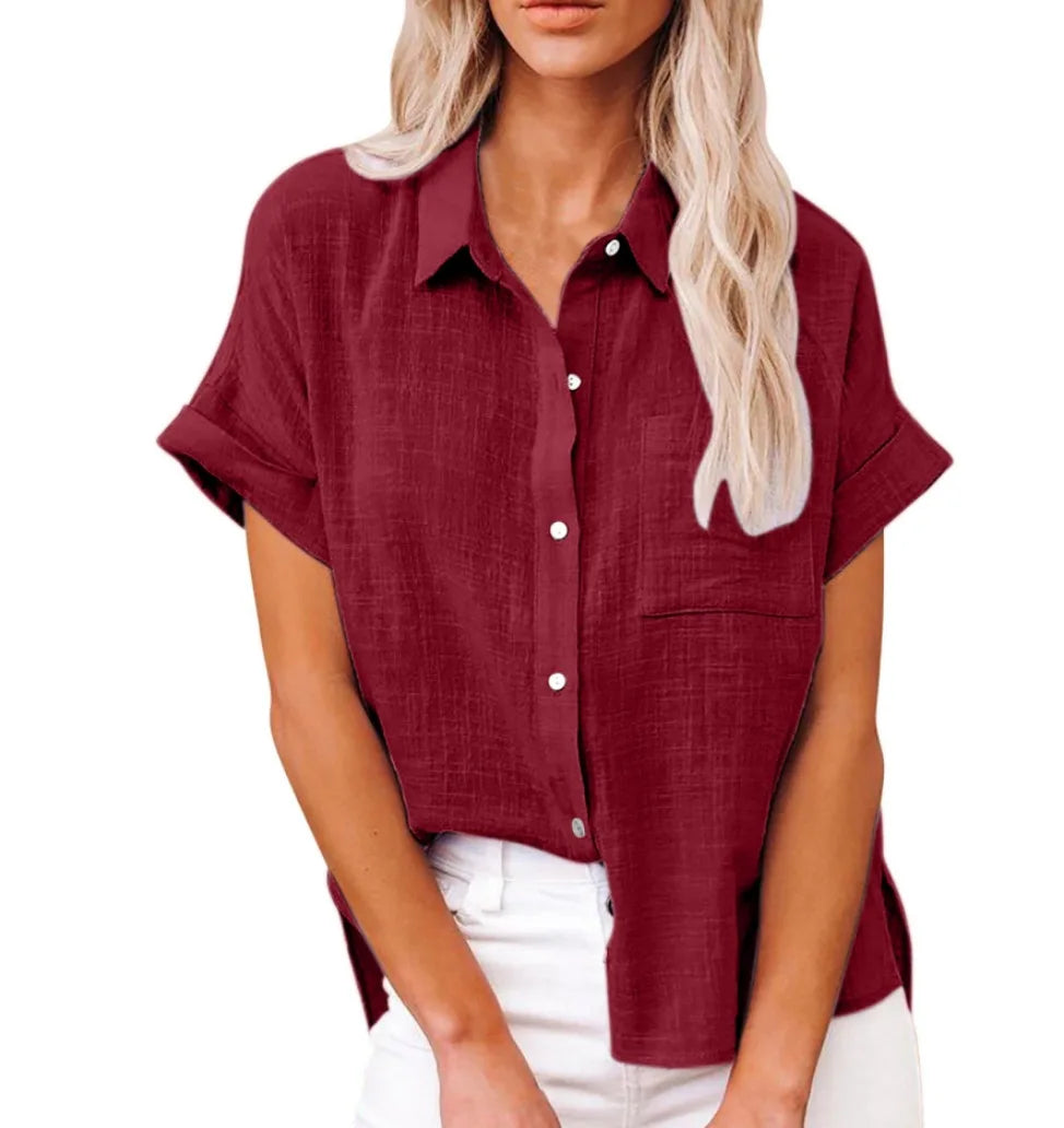 Summer Women Shirts Tops Cotton Linen T-shirt Women Top Camisas Mujer Casual T-Shirt Streetwear Loose Female T-Shirts New Shirt