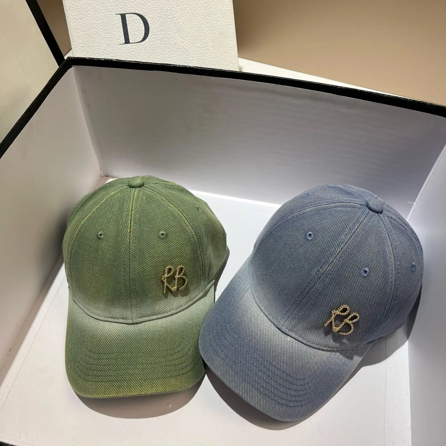 Designer Brand Metal Letter RB Baseball Cap for Men Women Casual Snapback Hip Hop Hats Adjustable Casual Caps Outdoor Sun Hats