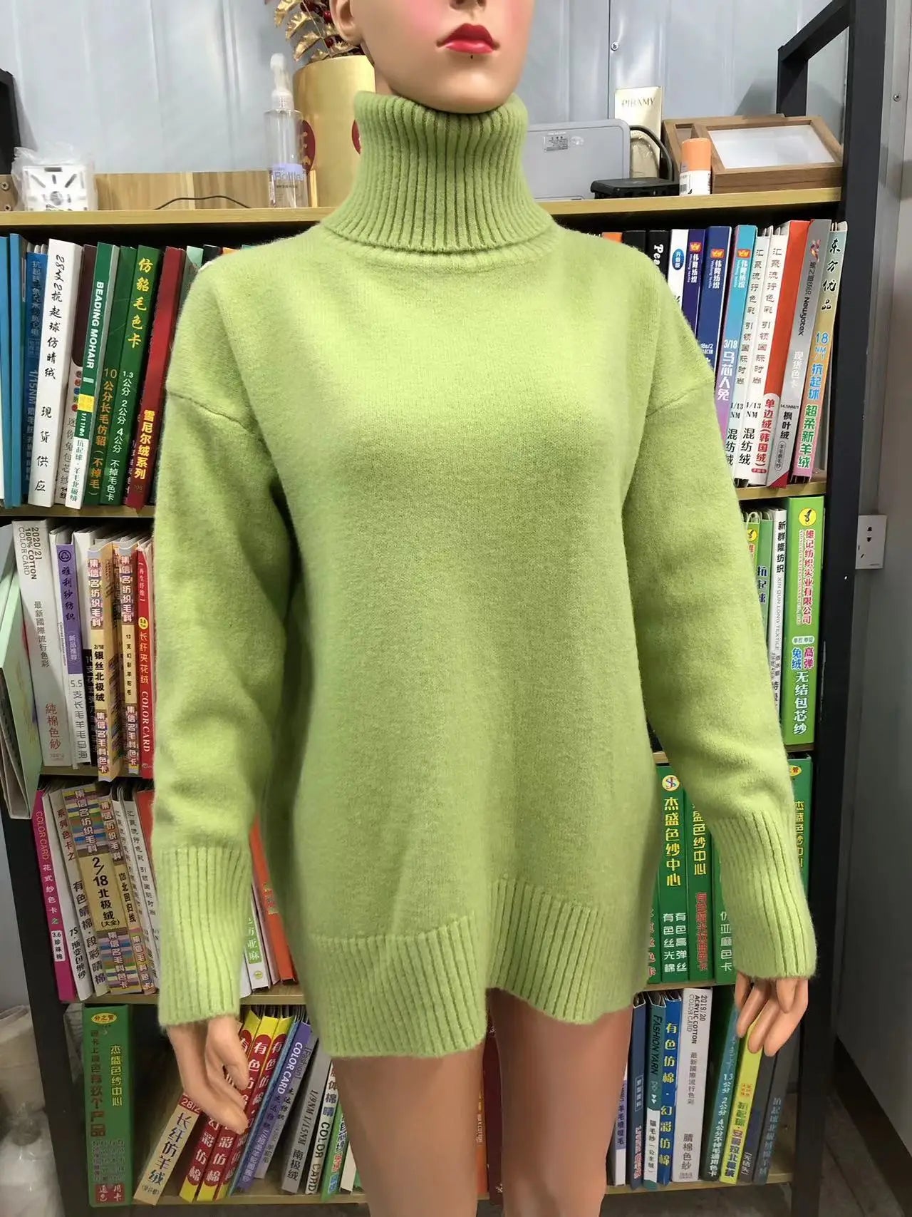 Oversized Women Cashmere Turtleneck Sweater Basics Knitted Jumpers Top Autumn Winter Warm Female Pullvers Sweater