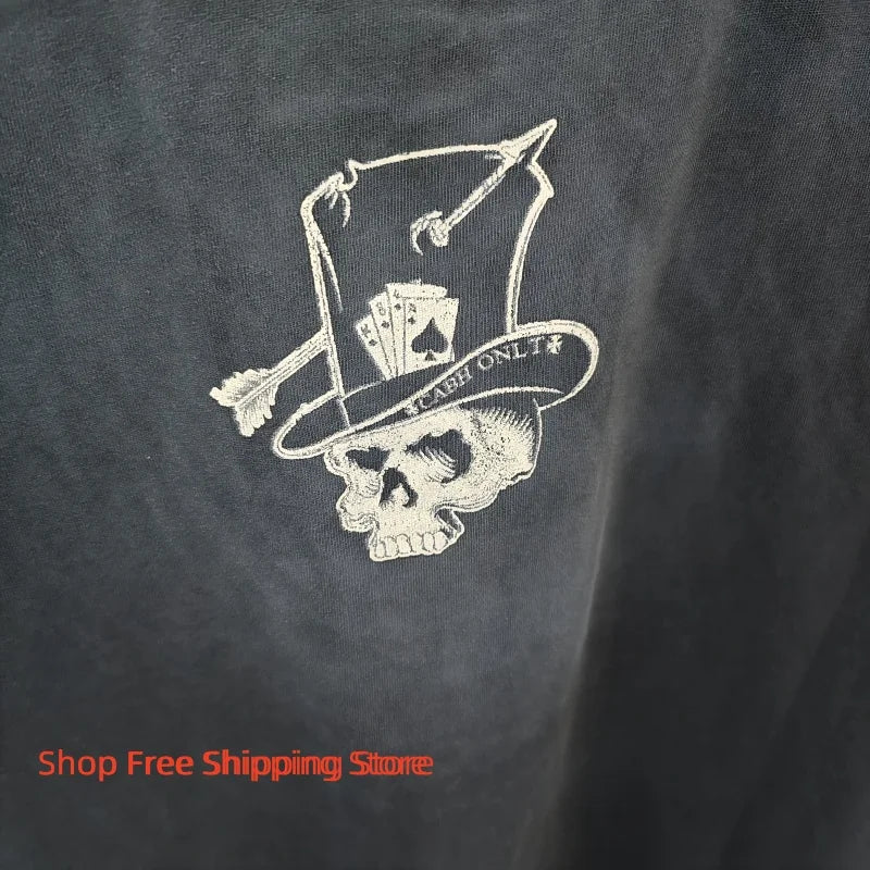 Vintage West Coast Choppers Printed T-Shirt Men's 100% Cotton Breathable Retro Biker Style Loose Fit Casual Streetwear