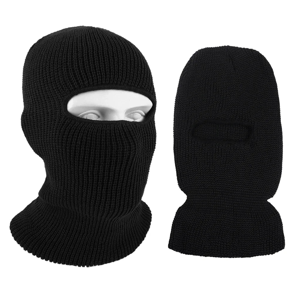 2In1 Mask Beanies Hat Men Winter Balaclava Hats Knitted Hats Fashion Full Face Ski Bonnet Tactical Cycling Earmuffs Cap Knitted
