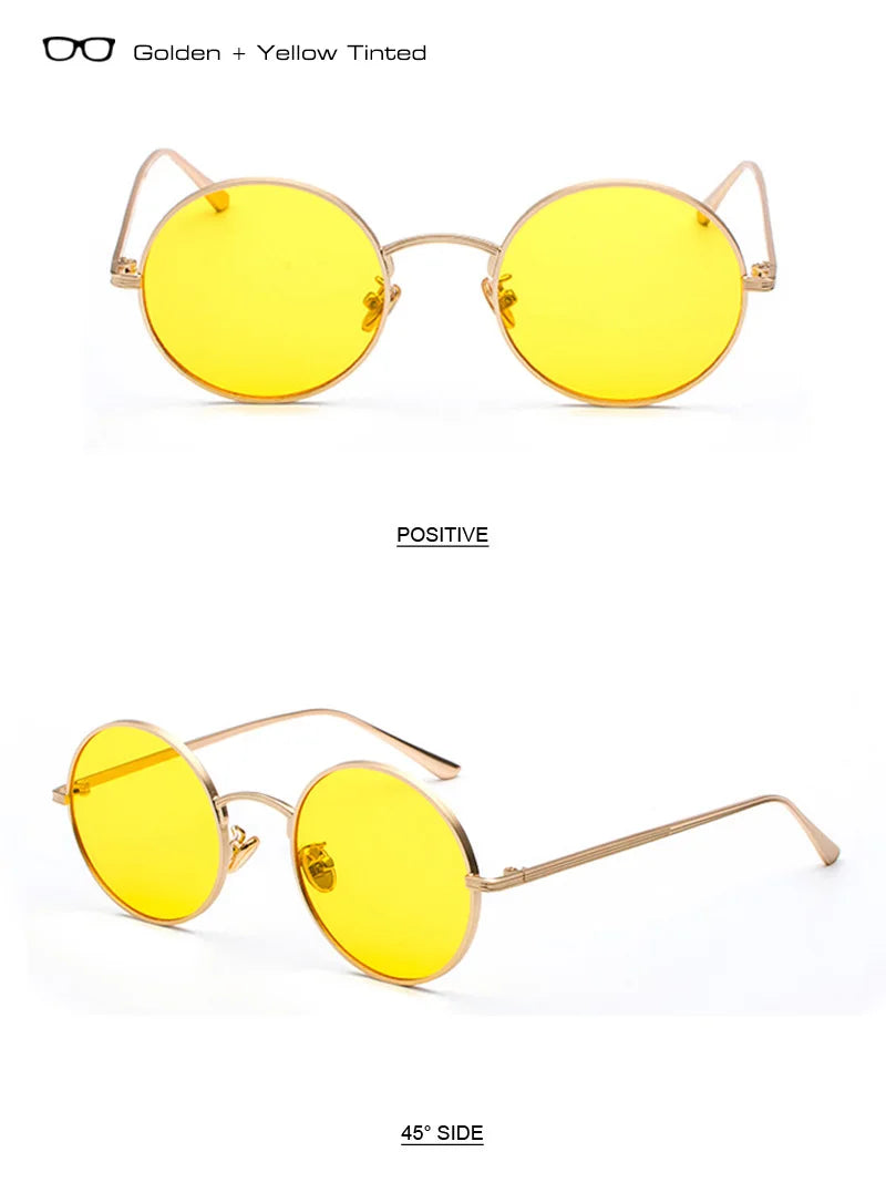 SHAUNA Super rond femmes lunettes de soleil marque concepteur mode hommes vert foncé lentille nuances UV400