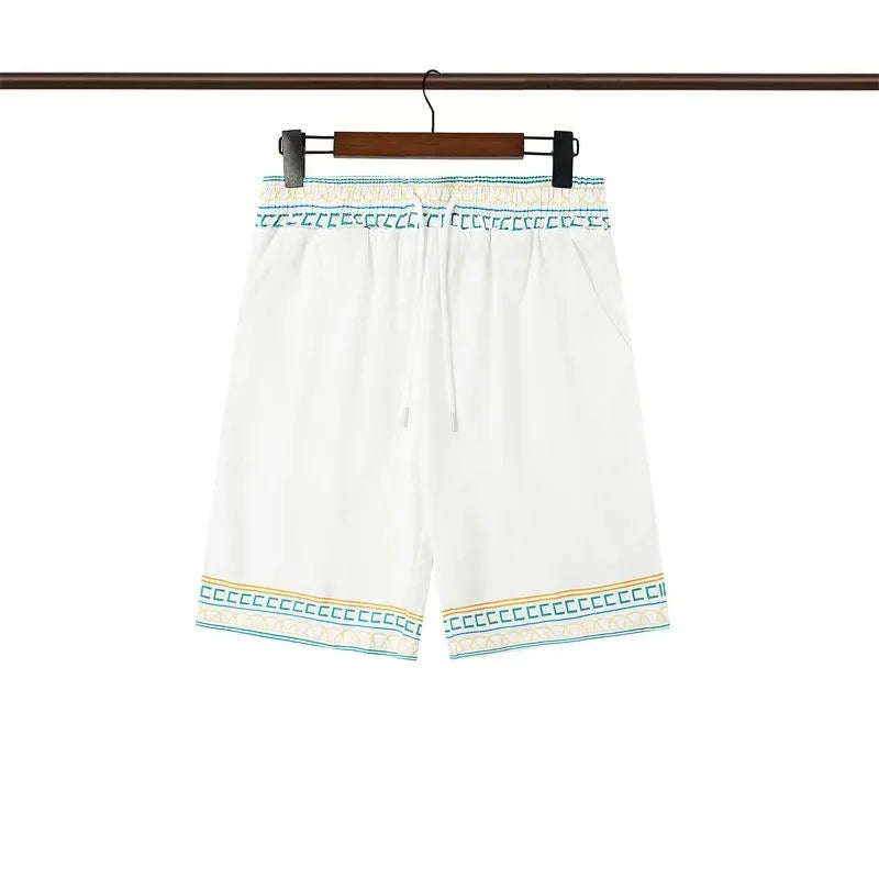 2023 Summer New American Niche Trendy Brand Men's Casual Shorts  Trendy 3D  Printed Quick Drying Short Pants Loose Fit