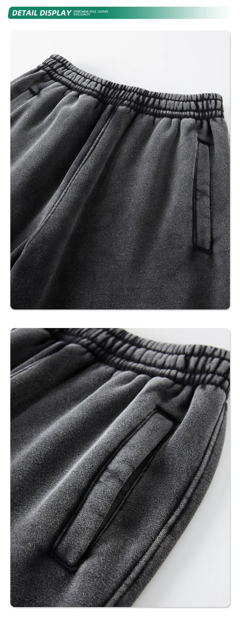Custom LOGO2024 autumn winter new washed batik old sweater sweatpants 360G cotton polyester velvet thickened men's  women's suit
