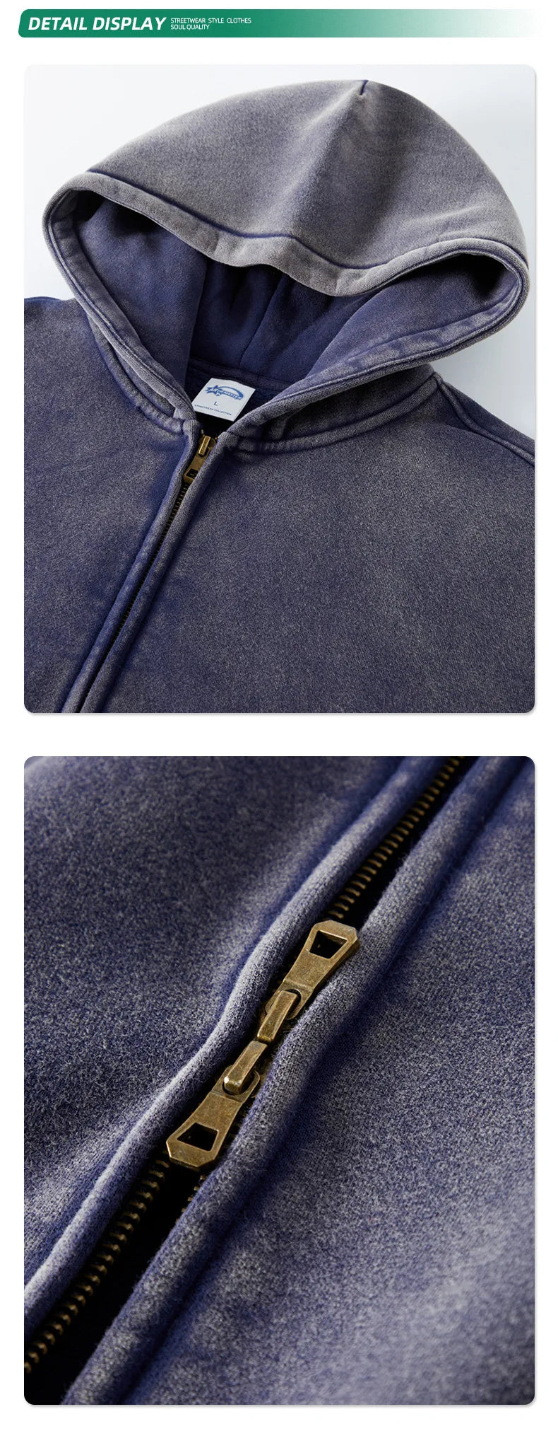 Custom LOGO2024 autumn winter new washed batik old sweater sweatpants 360G cotton polyester velvet thickened men's  women's suit