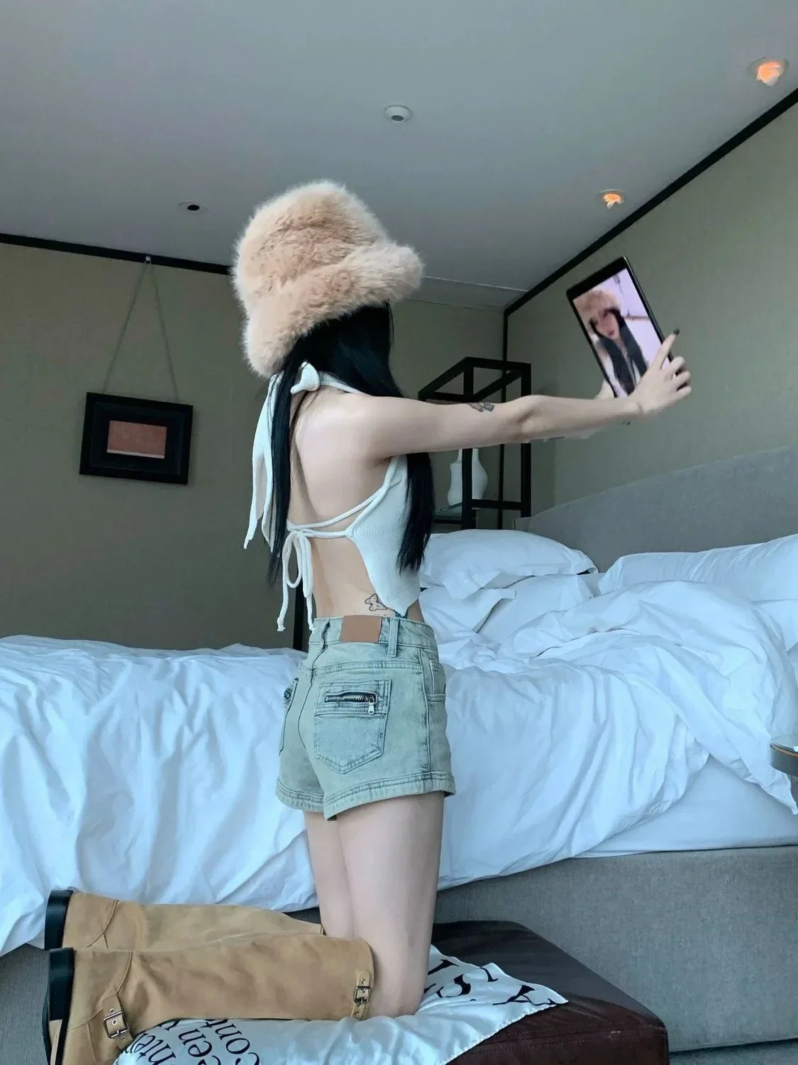 Women's Stretchy Jeans Summer 2025 - High-Waisted  American Spicy Shorts with Slimming Straight Leg and A-Line Cut Shorts