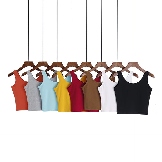 Débardeur court en 2024 coton pour femme, bustier tubulaire, couleur bonbon, mode, sexy, décontracté, gla2XL, 100%