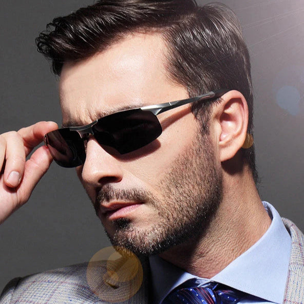 AORON – lunettes de soleil polarisées pour hommes, monture en aluminium et magnésium, lunettes de Sport rétro pour conducteur, lunettes de soleil UV400 Anti-éblouissement