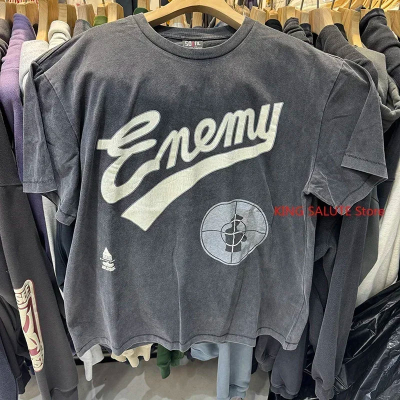 Saint High Quality Casual Loose Smiling Print Men T Shirt