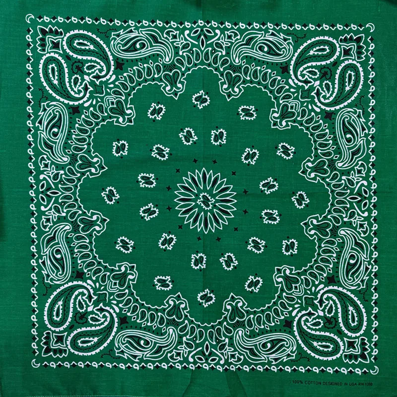 Nouvelle mode Hip Hop 100% coton Bandana carré écharpe 55 cm * 55 cm noir rouge Paisley bandeau imprimé pour femmes/hommes/garçons/filles