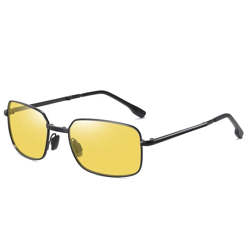 Polarized Folding Photochromics Sunglasses for Men's Driving Night Vision Glasses Day and Night