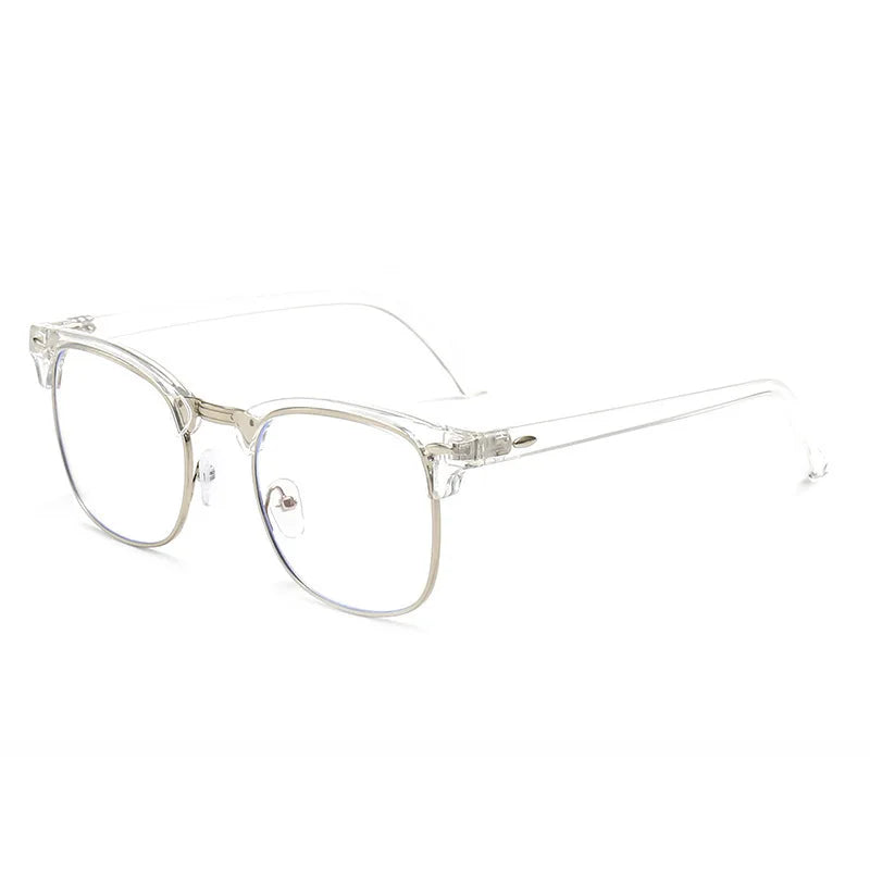 Anti Radiation Blue Light Eyeglasses Replaceable Lens Computer Glasses High Qulity Half Metal Glass oculos de grau feminino