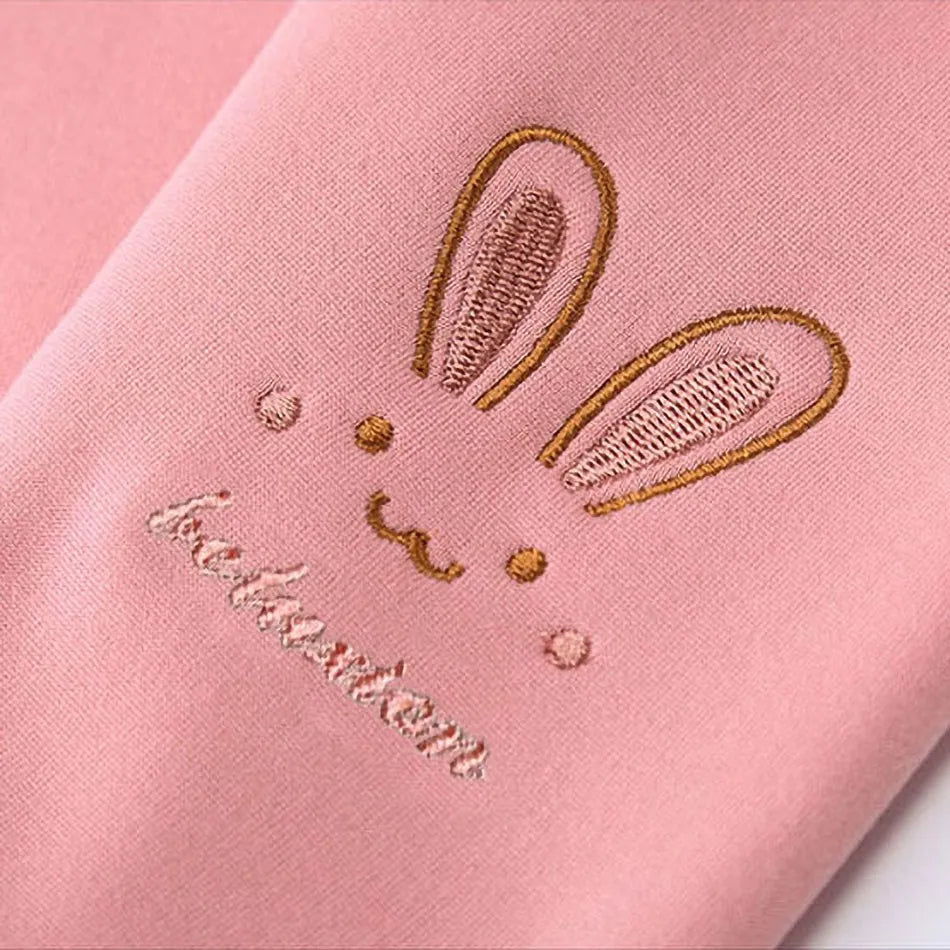 Leggings pour filles de 3 à 8 ans, pantalons lapin pour bébés, collants thermiques pour enfants, doublure polaire, à la mode, bas décontracté, automne et hiver