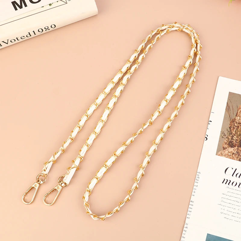 120cm Purse Chain Strap Crossbody Handbag Chains Replacement Leather Shoulder Bag Chain Straps Diy Women Girl Bag Part Accessory