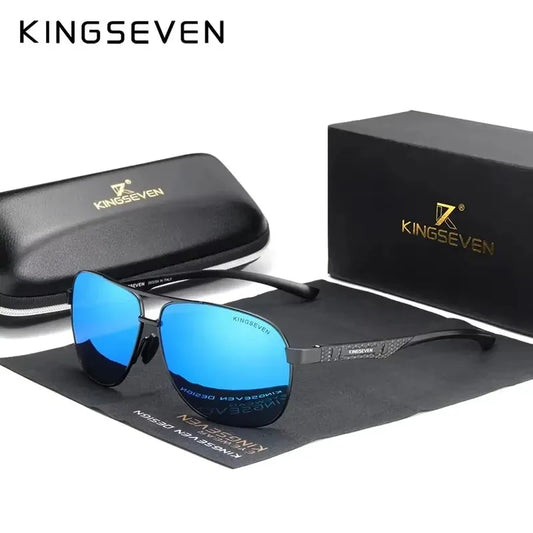 KINGSEVEN-Lunettes de soleil polarisées en aluminium pour homme et femme, verres de marque, protection des yeux, UV400, 2024